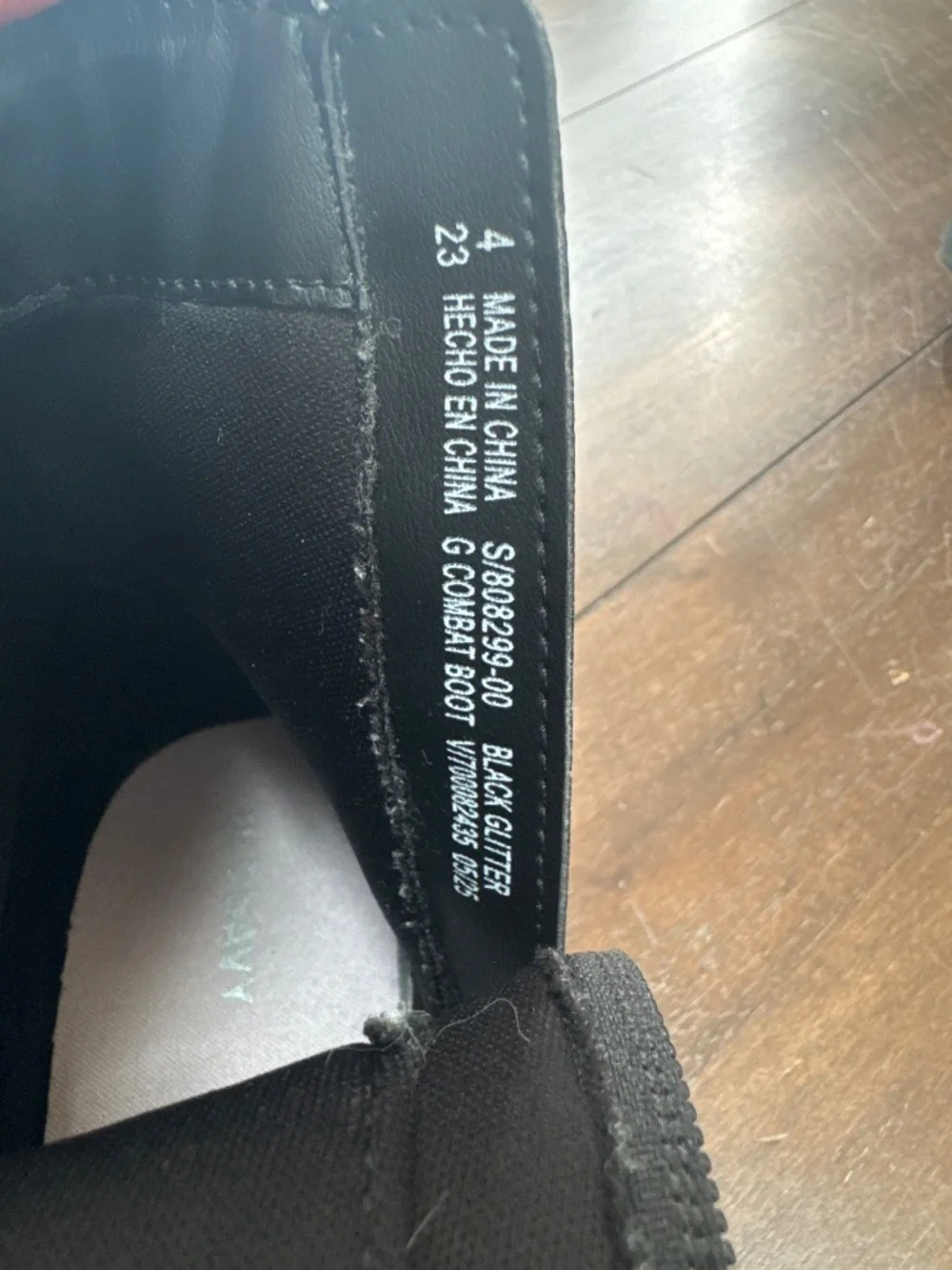 Girls glitter Combat boots